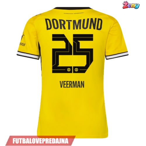 Lacne Ženy Futbalové dres Borussia Dortmund Joey Veerman #25 2026-27 Krátky Rukáv - Domáci